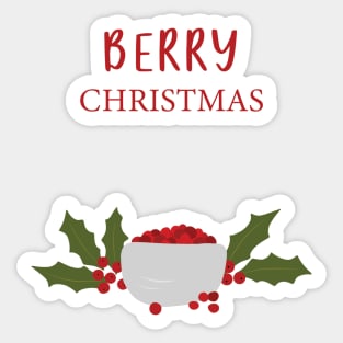 "Berry Christmas" Christmas Card Sticker